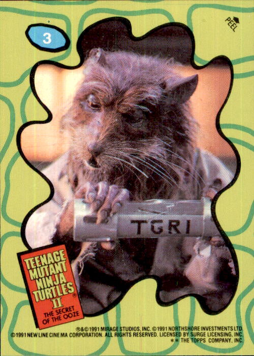 1991 Topps Teenage Mutant Ninja Turtles II Sticker #3