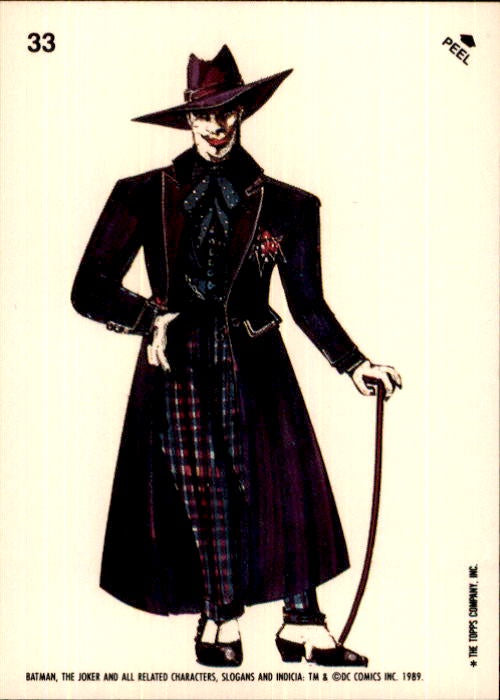 The Joker, Sticker, 1989 Topps Batman The Movie.