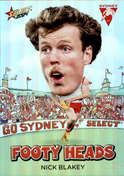 Nick Blakey, FH76, Footy Heads, 2024 Select AFL Footy Stars