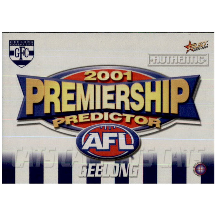 Geelong Cats, Premiership Predictor, 2001 Select AFL Authentic