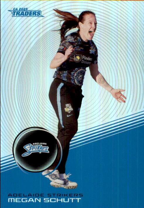 Megan Schutt, #S065, Silver Parallel, 2025-26 TGI TLA CA Cricket Traders