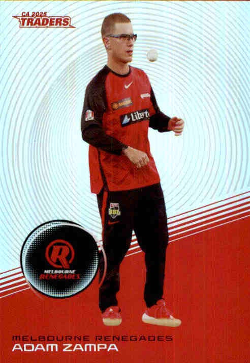 Adam Zampa, #S097, Silver Parallel, 2025-26 TGI TLA CA Cricket Traders