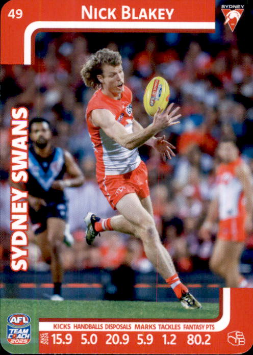 2025 Teamcoach AFL Common Cards - Cards 1 to 100 - Pick Your Card