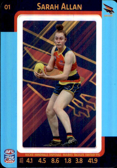 Sarah Allan, #01, Blue Parallel, 2025 Teamcoach AFLW