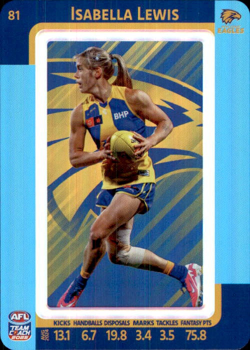 Isabella Lewis, #81, Blue Parallel, 2025 Teamcoach AFLW