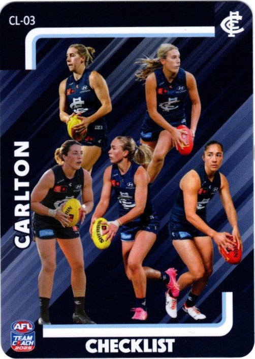 2025 Teamcoach AFLW Checklist Cards - Cards CL-01 to CL-18 - Pick Your Card