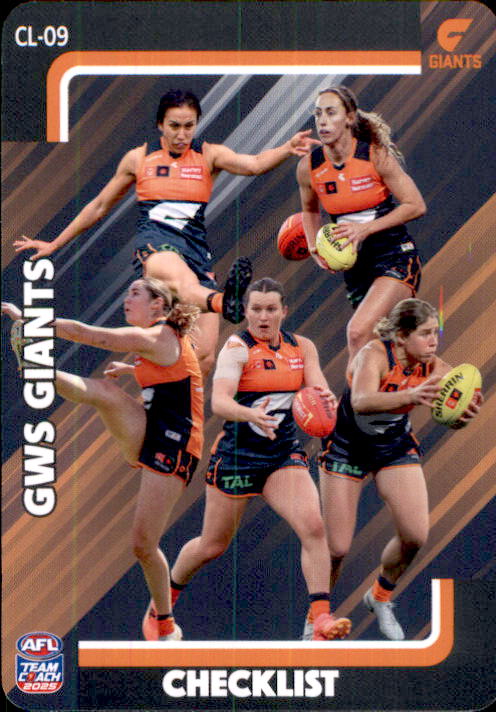 2025 Teamcoach AFLW Checklist Cards - Cards CL-01 to CL-18 - Pick Your Card