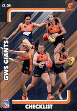 2025 Teamcoach AFLW Checklist Cards - Cards CL-01 to CL-18 - Pick Your Card