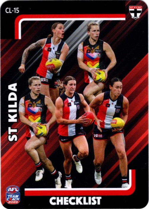 2025 Teamcoach AFLW Checklist Cards - Cards CL-01 to CL-18 - Pick Your Card