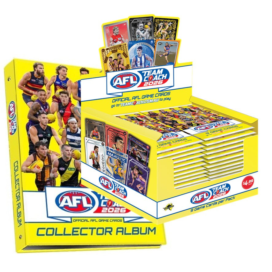 COMBO: 2026 Teamcoach AFL 36 pack Box & Album - MAX 2 PER CUSTOMER