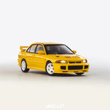 MITSUBISHI Lancer Evolution 3 Yellow, 1:64 Scale Diecast Car