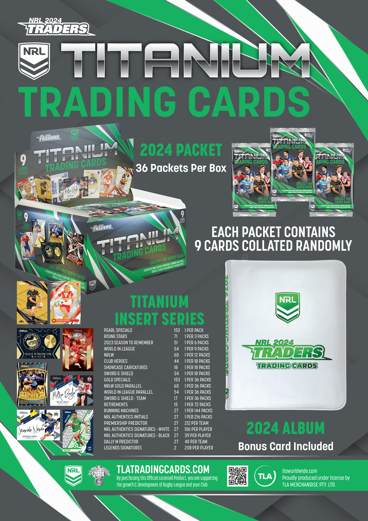 2024 TLA Traders Titanium NRL Rugby League Pack