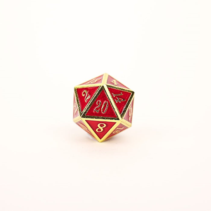 LPG Dice RPG Set Serif Red/Gold