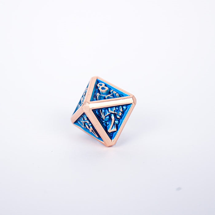 LPG Dice RPG Set Draco Dark Blue/Brass