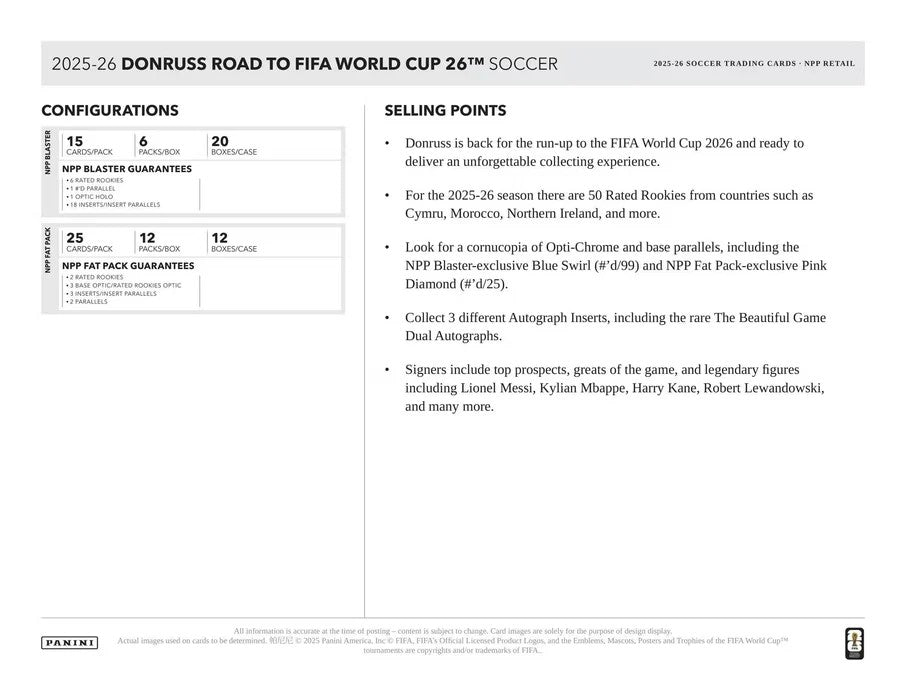 2025-26 Panini Donruss Road to FIFA World Cup Soccer Jumbo Pack