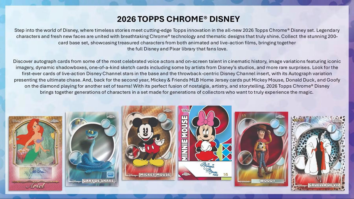 2026 Topps Chrome Disney Mega Box