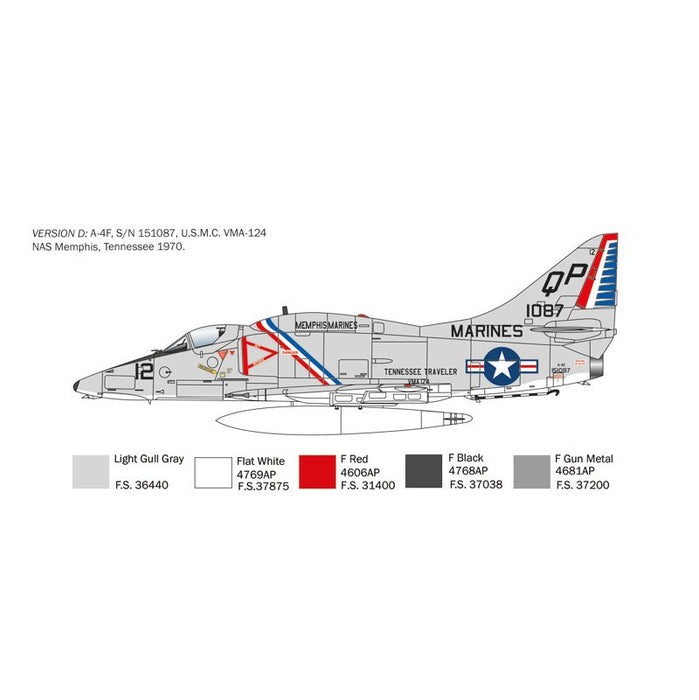 ITALERI A-4 E/F/G SKYHAWK 1:48 Scale Model Kit AUST.DECALS