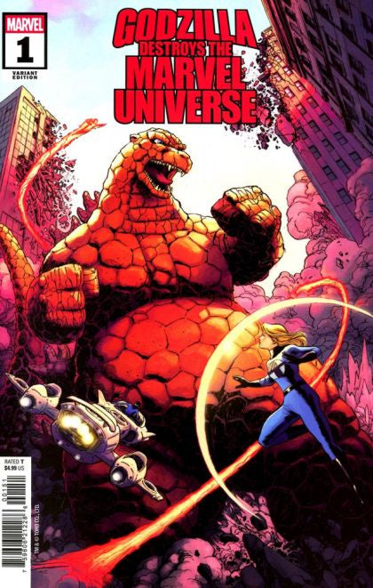 Godzilla Destroys the Marvel Universe #1 Dave Wachter Variant Comic