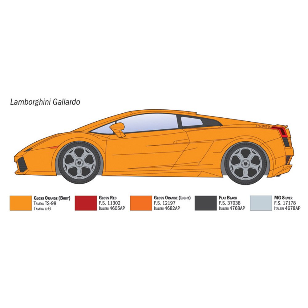 ITALERI LAMBORGHINI GALLARDO, 1:24 Scale Model Kit