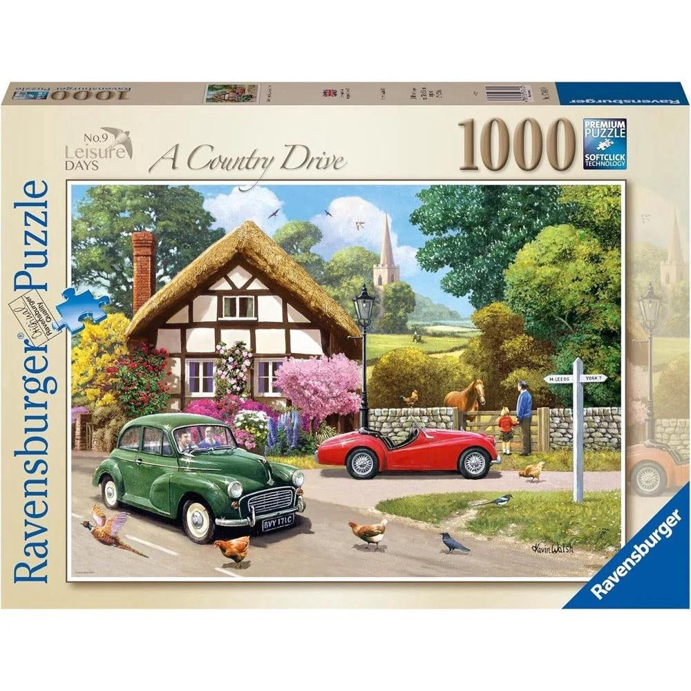 Ravensburger - Leisure Days No 9 A Country Drive - 1000 Piece Jigsaw Puzzle