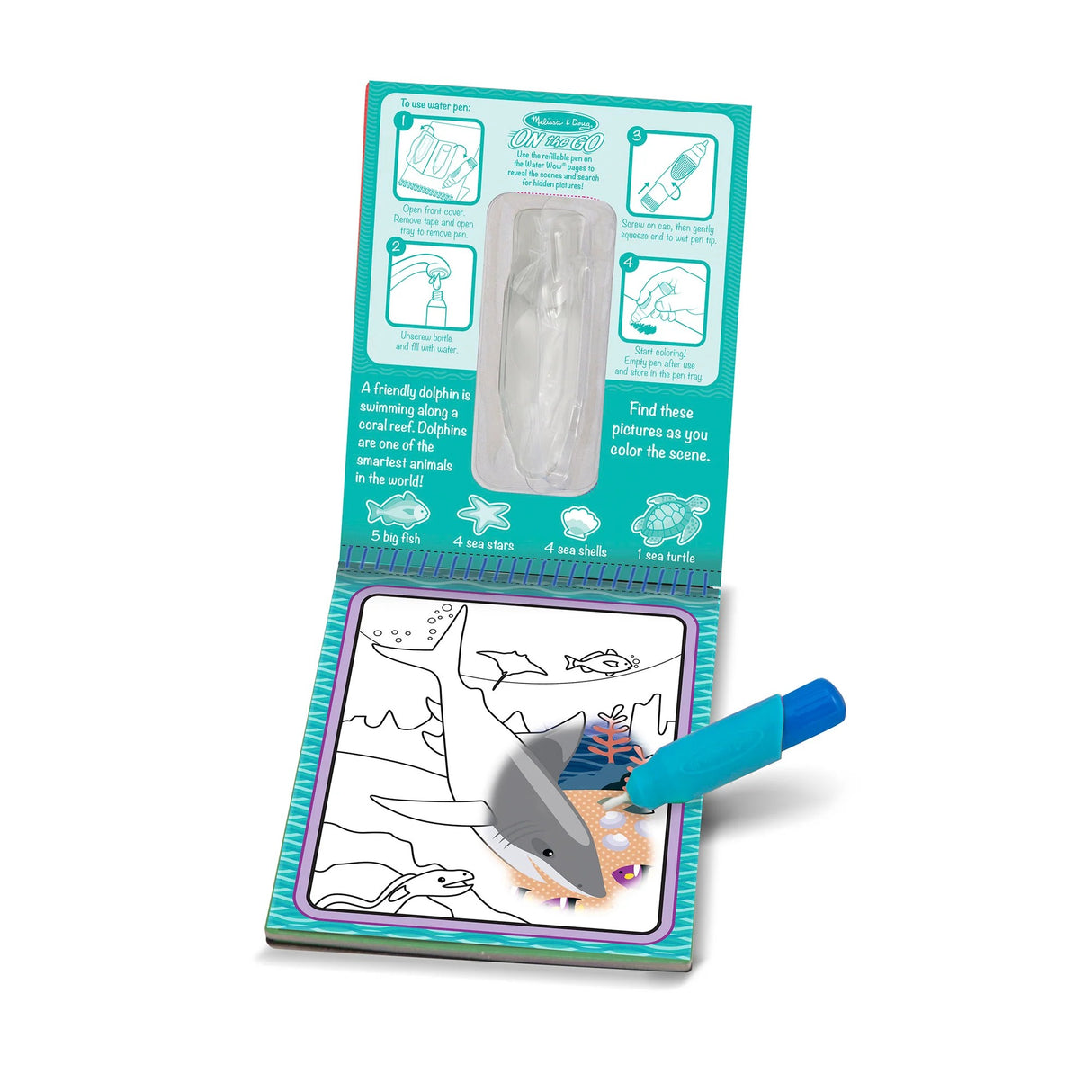 Melissa & Doug -Water Wow! Water-Reveal Pad - Under the Sea