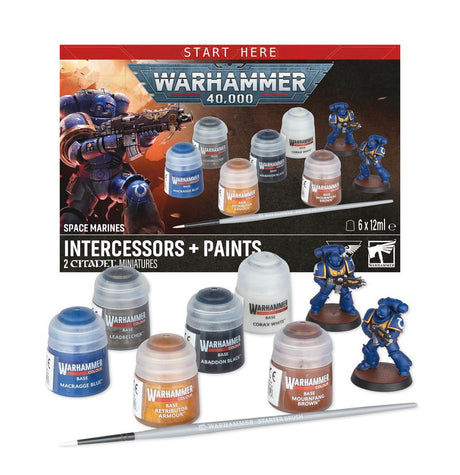Warhammer 40,000 - 60-11, Space Marines: Intercessors + Paints