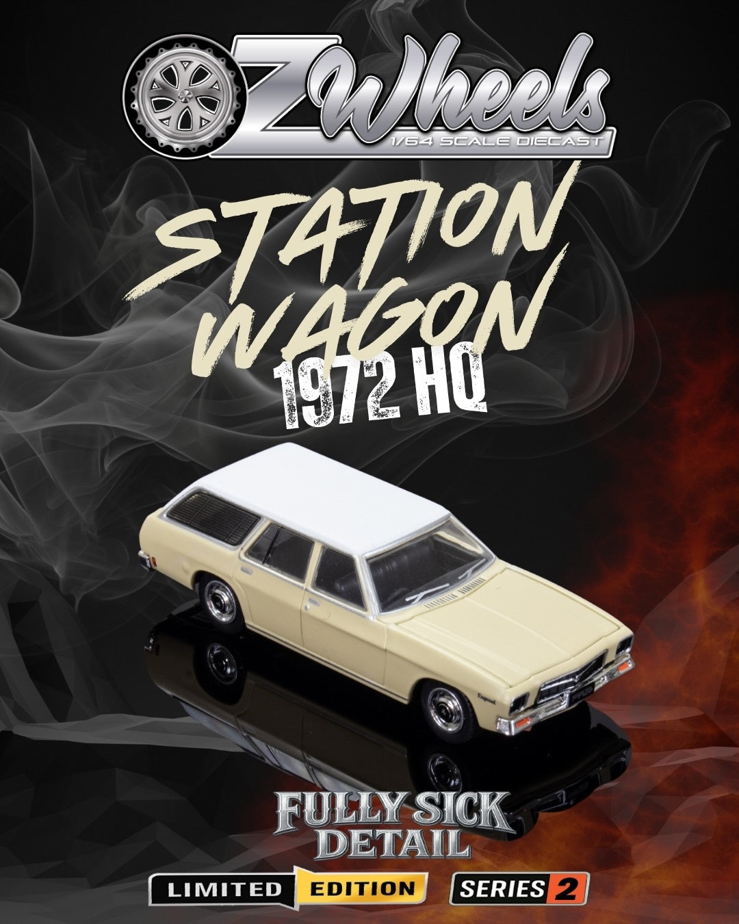 Oz Wheels, 1972 Holden HQ Station Wagon, Fully Sick Detail FSD's Series 2 - 1:64 Scale Diecast - MAX 1 Per Customer
