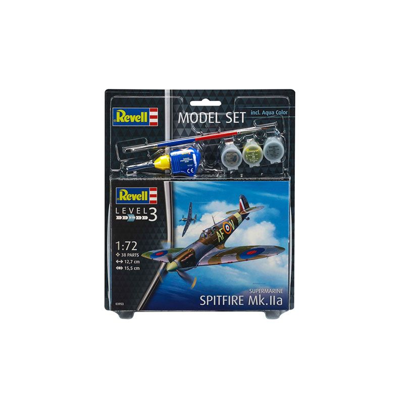 REVELL MODEL SET SPITFIRE MK. IIA, 1:72 Scale Model Kit