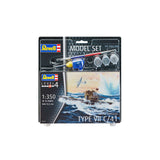 REVELL MODEL SET GERMAN SUBMARINE TYPE VII C/41, 1:350 Scale Model Kit