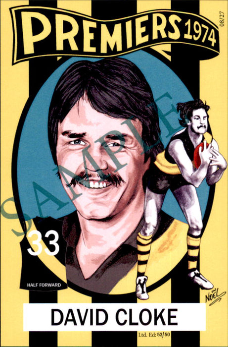 Richmond Tigers, 1973-1974 Back to Back Premiers Card Set by Noel