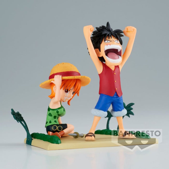 One Piece World Collectable Figure Log Stories - Monkey D. Luffy & Nami Figure