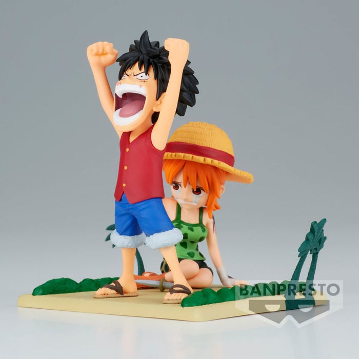 One Piece World Collectable Figure Log Stories - Monkey D. Luffy & Nami Figure