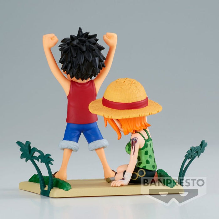 One Piece World Collectable Figure Log Stories - Monkey D. Luffy & Nami Figure