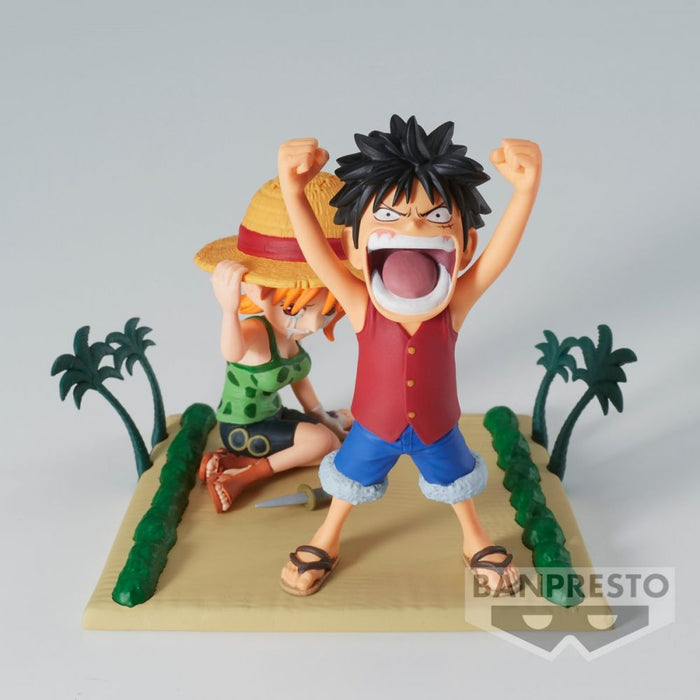 One Piece World Collectable Figure Log Stories - Monkey D. Luffy & Nami Figure