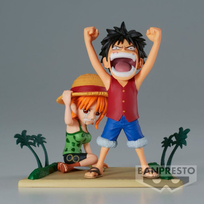 One Piece World Collectable Figure Log Stories - Monkey D. Luffy & Nami Figure