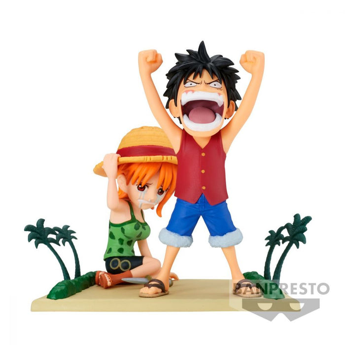 One Piece World Collectable Figure Log Stories - Monkey D. Luffy & Nami Figure