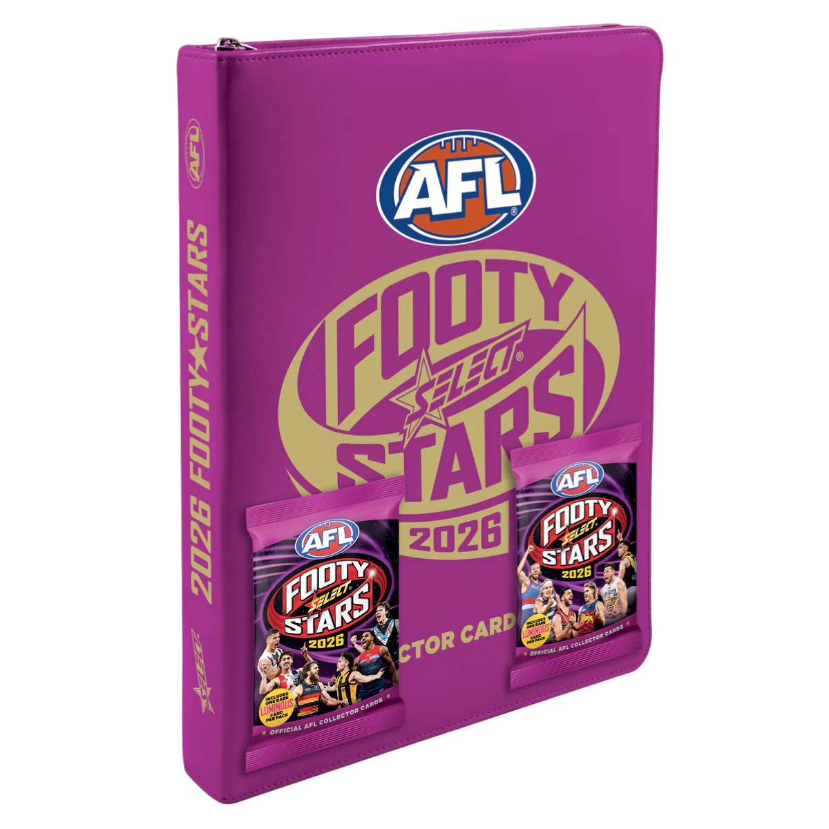 2026 Select AFL Footy Stars Vinyl Album + 2 Packs Cards
