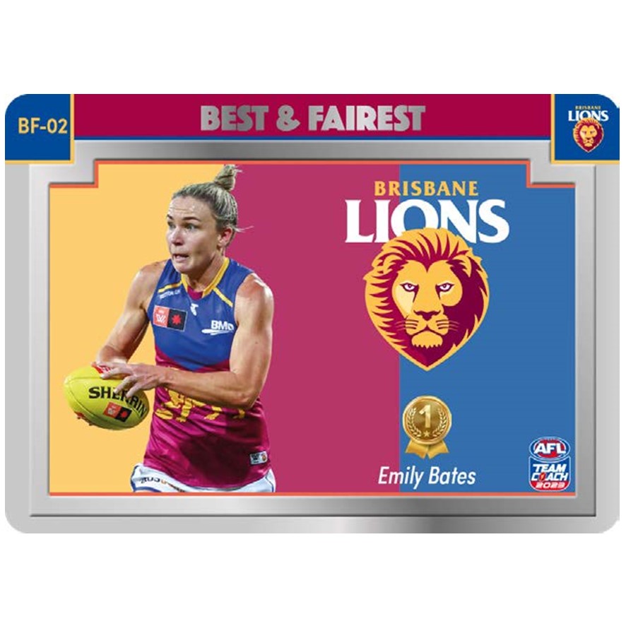 2023 Teamcoach AFLW - Best & Fairest Cards - Cards BF-01 to BF-18 - Pick Your Card