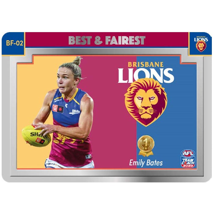 2023 Teamcoach AFLW - Best & Fairest Cards - Cards BF-01 to BF-18 - Pick Your Card