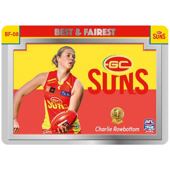 2023 Teamcoach AFLW - Best & Fairest Cards - Cards BF-01 to BF-18 - Pick Your Card