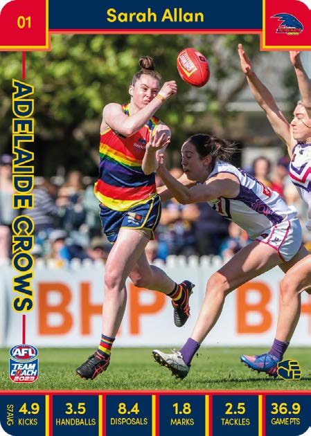 2023 Teamcoach AFLW Common Cards -  Cards 1 to 90 - Pick Your Card