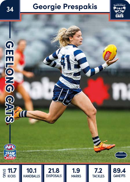 2023 Teamcoach AFLW Common Cards -  Cards 1 to 90 - Pick Your Card