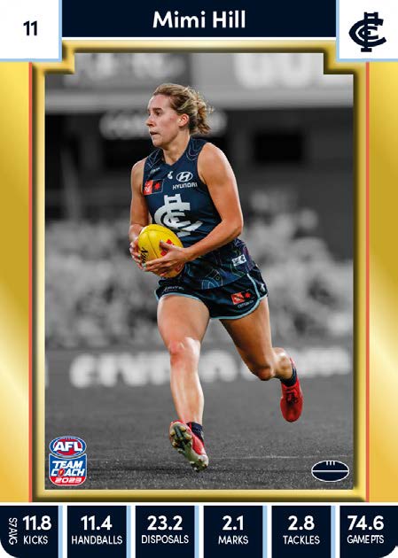 2023 Teamcoach AFLW GOLD Parallel Cards -  Cards 1 to 90 - Pick Your Card