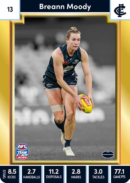 2023 Teamcoach AFLW GOLD Parallel Cards -  Cards 1 to 90 - Pick Your Card