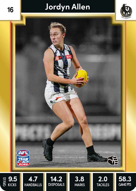 2023 Teamcoach AFLW GOLD Parallel Cards -  Cards 1 to 90 - Pick Your Card