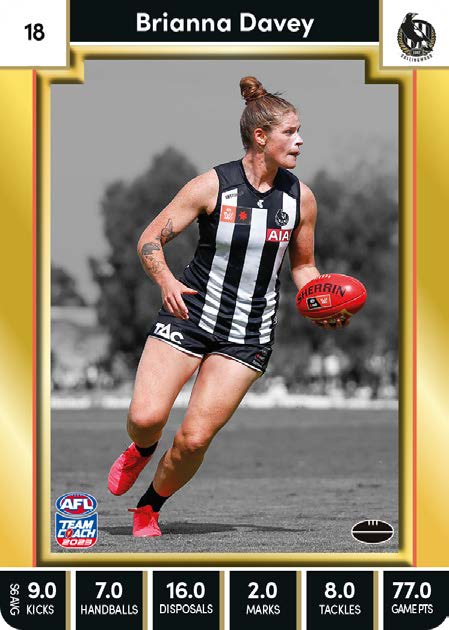 2023 Teamcoach AFLW GOLD Parallel Cards -  Cards 1 to 90 - Pick Your Card