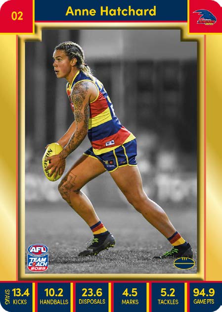 2023 Teamcoach AFLW GOLD Parallel Cards -  Cards 1 to 90 - Pick Your Card