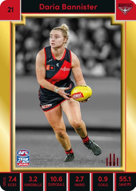 2023 Teamcoach AFLW GOLD Parallel Cards -  Cards 1 to 90 - Pick Your Card