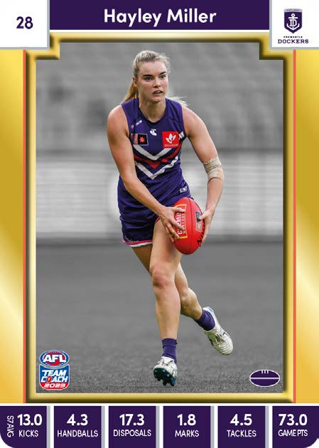 2023 Teamcoach AFLW GOLD Parallel Cards -  Cards 1 to 90 - Pick Your Card