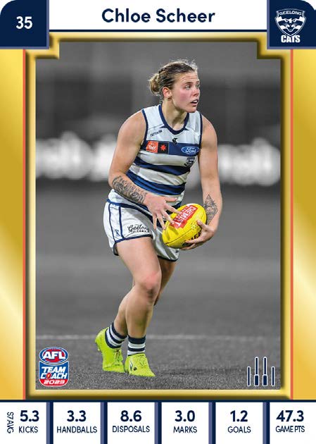 2023 Teamcoach AFLW GOLD Parallel Cards -  Cards 1 to 90 - Pick Your Card